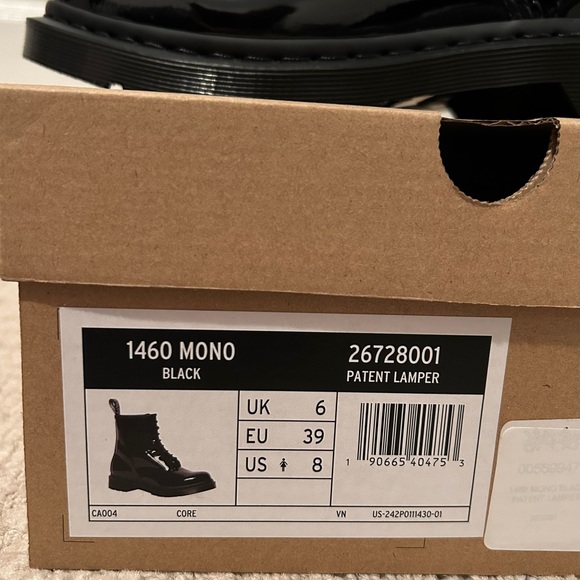 SOLD Women's Black Patent Dr.Martens Boots - Picture 8 of 9